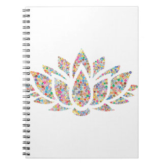 Carnet Fleur de Lotus colorée