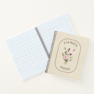 Carnet Fleur de naissance personnalisée
