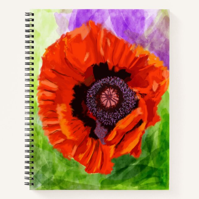 Carnet Fleur de pavot (Devant)