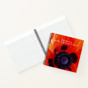 Carnet Fleur De Pavot Avec Citation Coeur Gratuit