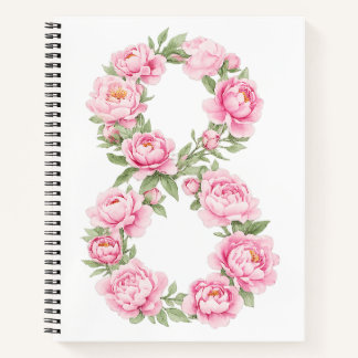 Carnet Fleur de pivoine pour la Journée internationale de