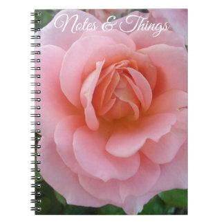 Carnet Fleur de Rose Rose Pâle