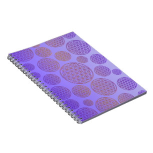 Carnet Fleur de vie / Blume des Lebens - Violet motif