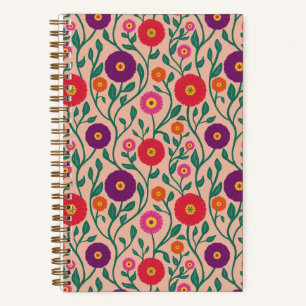 Carnet Fleur de vigne du milieu du siècle Guirlande de