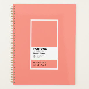 Carnet Fleur Désert Personnalisé Corail personna