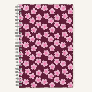 Carnet Fleur Frangipani rose Motif sans couture