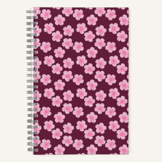 Carnet Fleur Frangipani rose Motif sans couture
