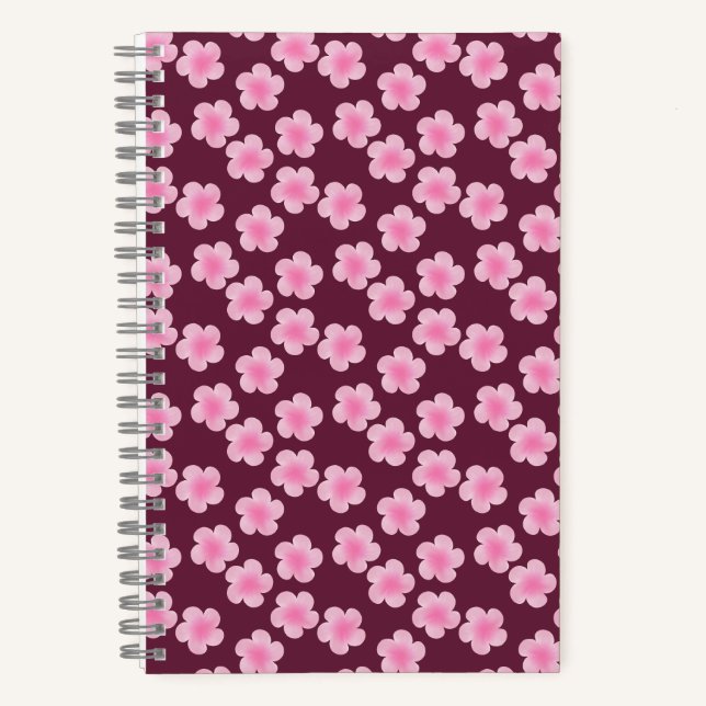 Carnet Fleur Frangipani rose Motif sans couture (Recto)