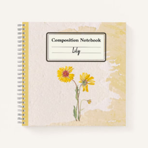 Carnet Fleur Gaillardia vivace Comp personnalisé