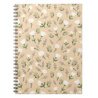 Carnet Fleur minimaliste blanche