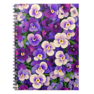 Carnet Fleur Pansy Violet