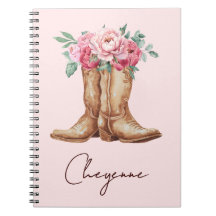 Fleur personnalisée de cowgirl rose aquarelle rust