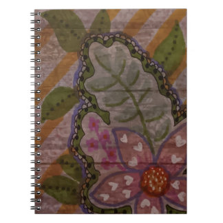 Carnet Fleur Rose Abstraite