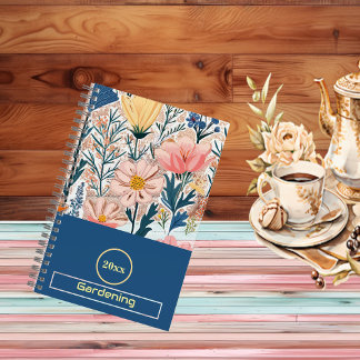 Carnet Fleur sauvage Bloom Pastel Savvy Blue Leaf Gardeni