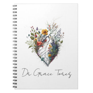 Carnet Fleur sauvage cardiaque anatomique Médicale person