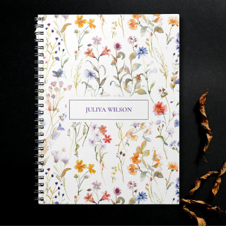 Carnet Fleur sauvage colorée