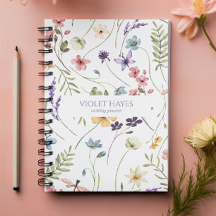 Carnet Fleur Sauvage Élégante Fleur Fleur Personnalisé