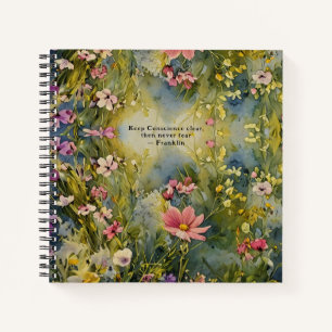 Carnet Fleur sauvage Meadow Franklin Citation Floral Jour