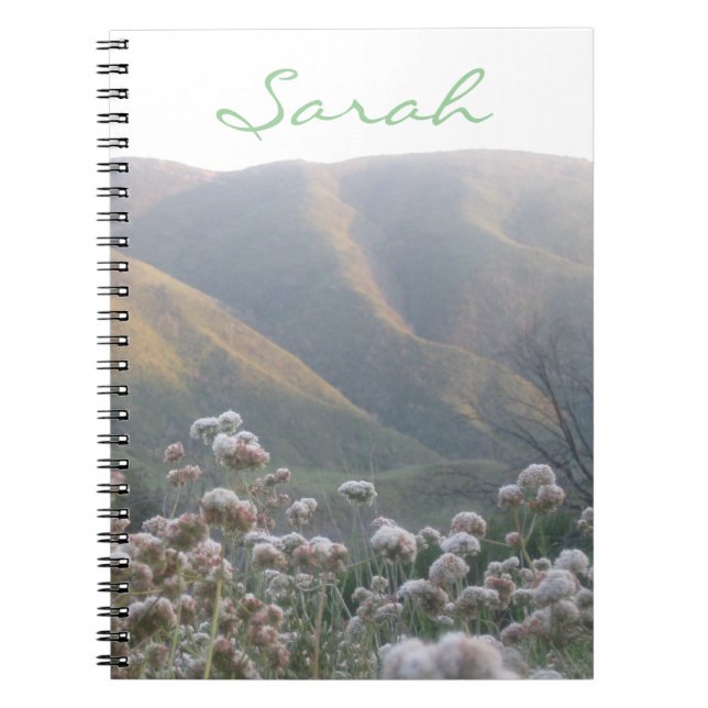 Carnet Fleur sauvage personnalisé (Devant)
