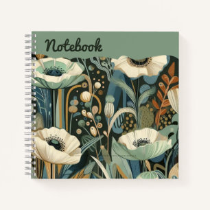 Carnet Fleur turquoise - Paysage rêvé des crapauds et de 