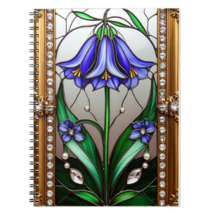 Carnet Fleur Vibrante Encadrée avec Ornementation