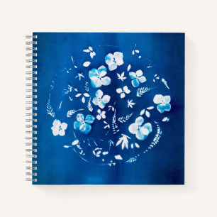 Carnet fleuri Cyanotype - Un air de printemps