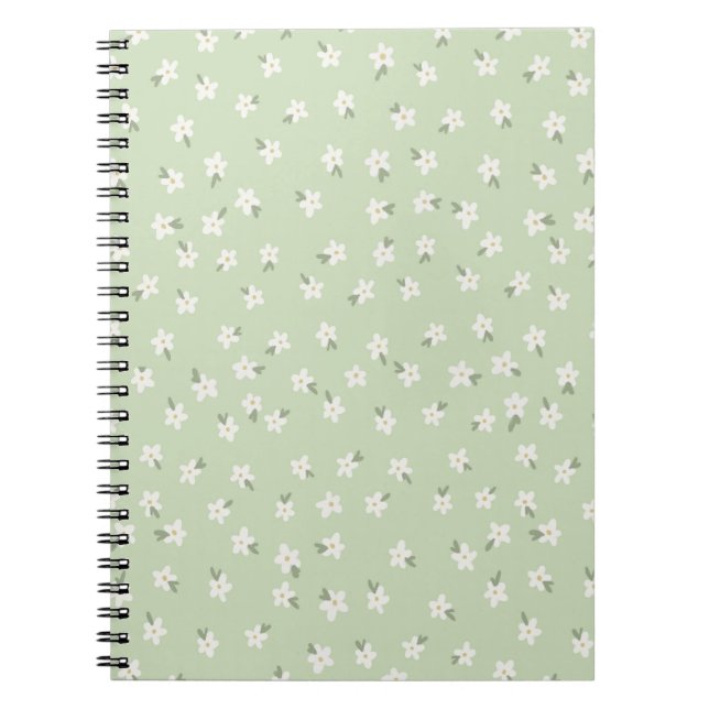 Carnet fleuri vert (Devant)