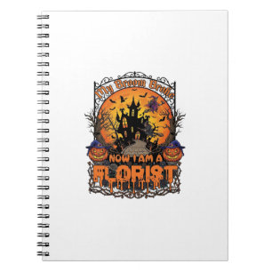 Carnet Fleuriste Balai Cassé Sorcière Halloween Citrouill