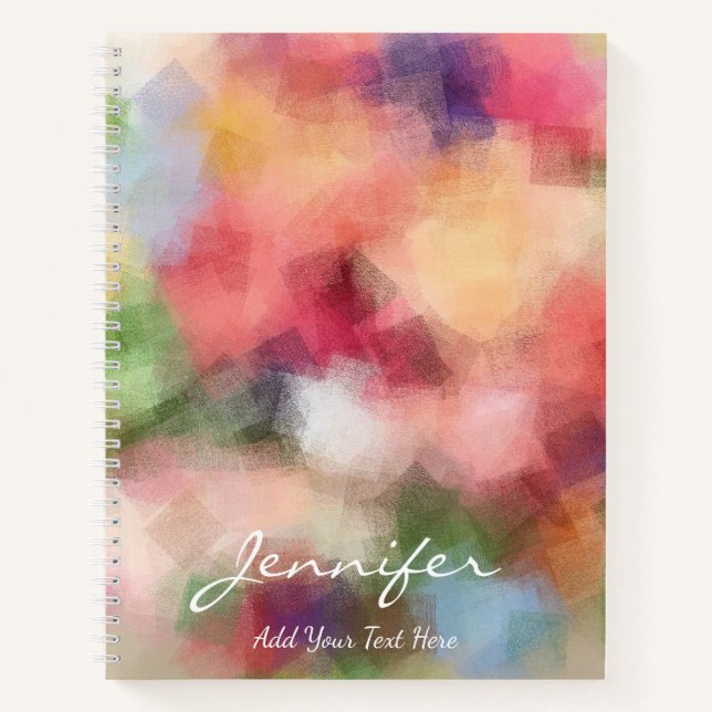 Carnet Fleurs Abstraites élégantes Modèle floral moderne (Devant)