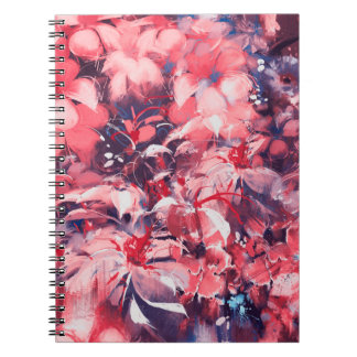 Carnet fleurs abstraites sans soudure, style peinture à l
