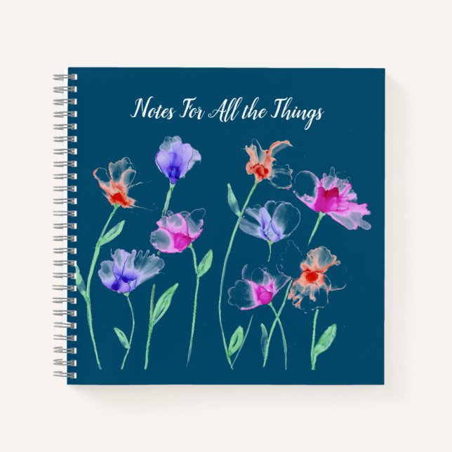 Carnet Fleurs agitées (Devant)