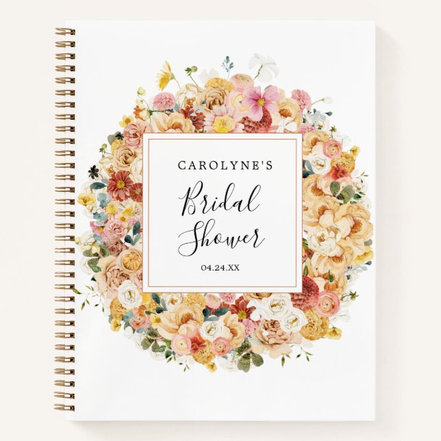Carnet Fleurs aquarelles élégantes  (Devant)