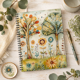Carnet Fleurs & Arbres Hippies Bohèmes Colorés Fantaisist