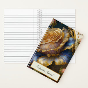 Carnet Fleurs baroques personnalisées