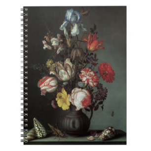 Carnet Fleurs baroques vintages par Balthasar van der Ast
