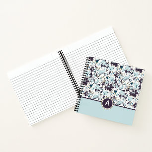 Carnet Fleurs bleues Monogram Clematis