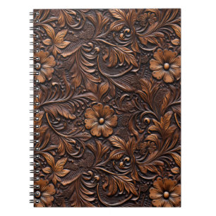 Carnet Fleurs Brown Western Cowgirl