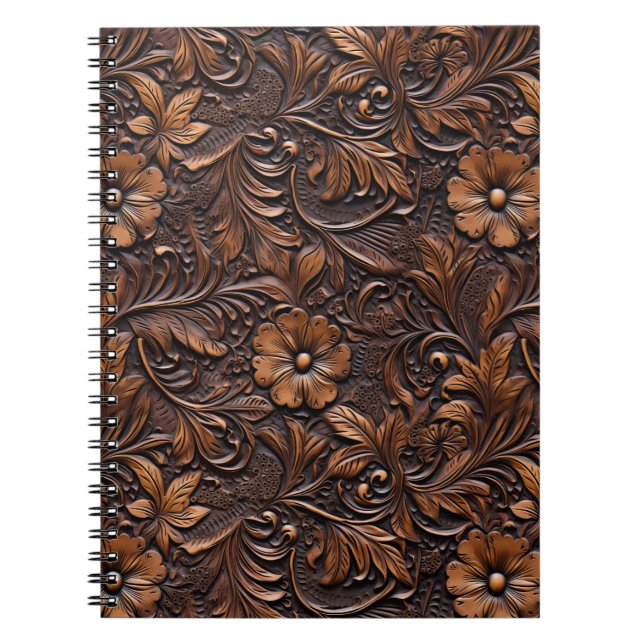 Carnet Fleurs Brown Western Cowgirl (Devant)