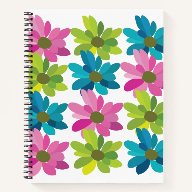 Carnet Fleurs colorées Fleurs (Devant)