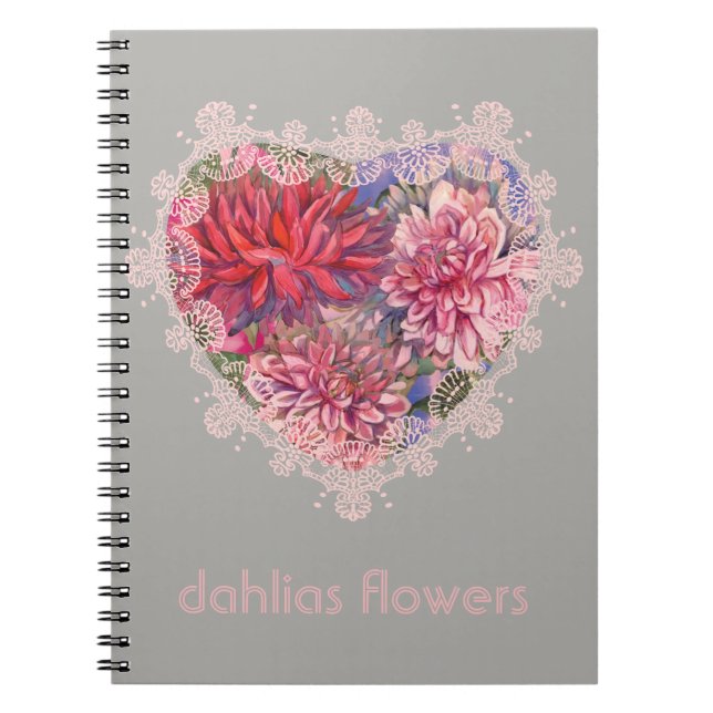 Carnet fleurs dahlias (Devant)