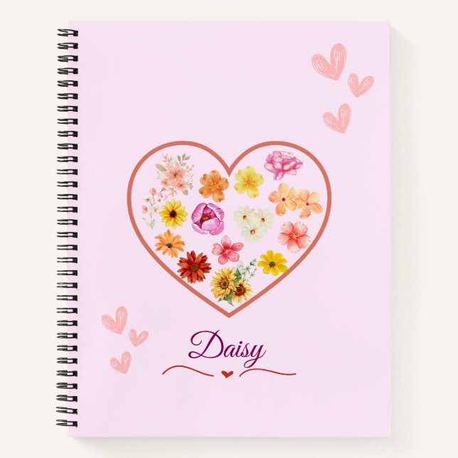Carnet Fleurs d'amour (Devant)