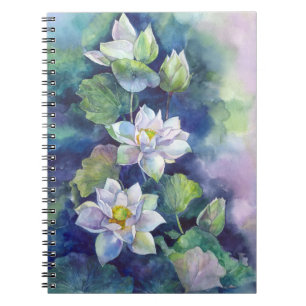 Carnet Fleurs d'aquarelle losange blanc illustration fleu