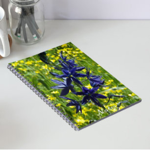 Carnet Fleurs de Camas Bleu et Fleurs Sauvages Jaunes Flo