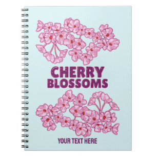 Carnet Fleurs de cerisiers roses