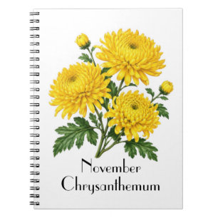Carnet Fleurs de chrysanthème de novembre