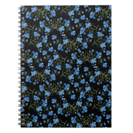 Carnet Fleurs de Cosmos Bleu