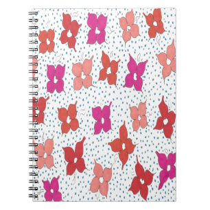 Carnet Fleurs de fête et Pois