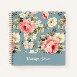 Carnet Fleurs de jardin de campagne française Nom personn