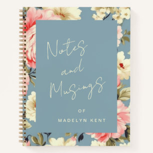 Carnet Fleurs de jardin de chalet Journalisation personna