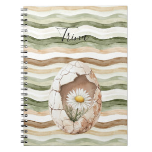 Carnet Fleurs de marguerite blanc crème